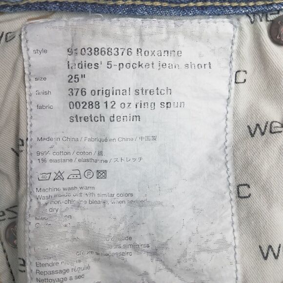 WESC》 5-Pocket Denim Cuffed Roxanne Shorts - Picture 9 of 11